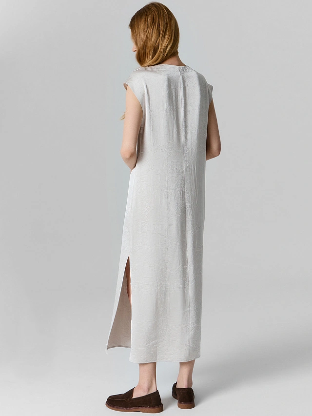 Платье макси женское серое - 3