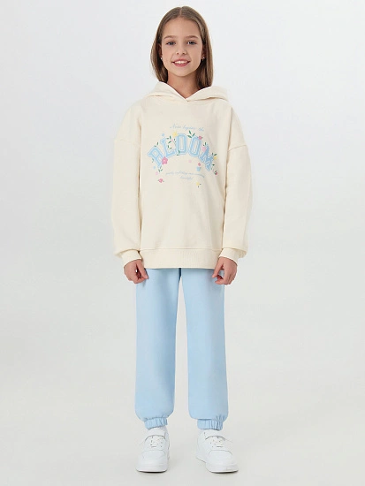 картинка Комплект для девочек с надписью "Bloom" от известного бренда одежды для девочек Mark Formelle