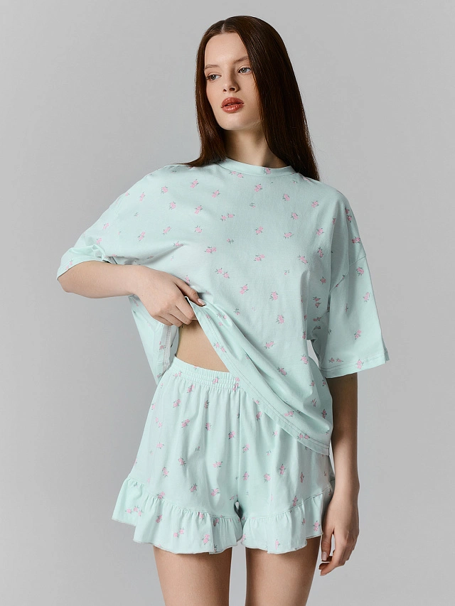 КОМПЛЕКТ ЖЕНСКИЙ (ДЖЕМПЕР, ШОРТЫ) - 2