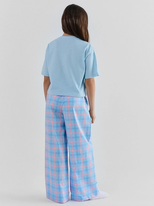 Комплект домашний для девочек голубой - 3