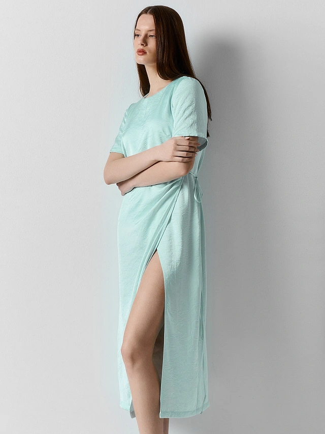 Платье женское длинное мятное - 3