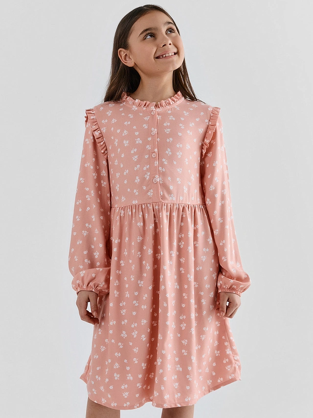 Платье для девочек с цветочным принтом - 2