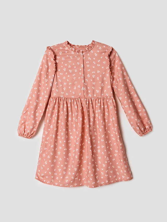 Платье для девочек с цветочным принтом - 4