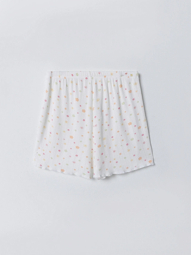 Комплект домашний женский белый с цветочным принтом - 10