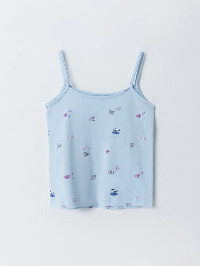 Комплект домашний женский голубой с узором - 4