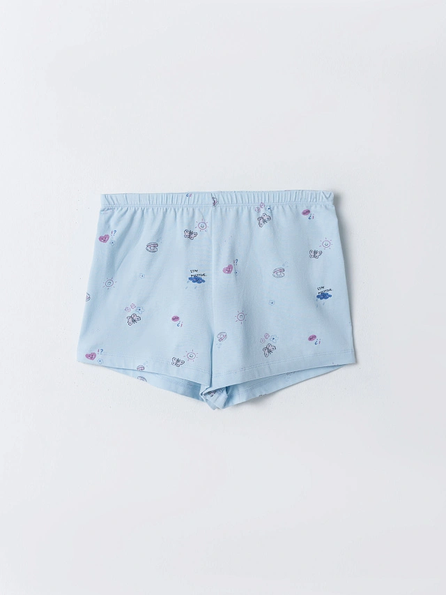 Комплект домашний женский голубой с узором - 7