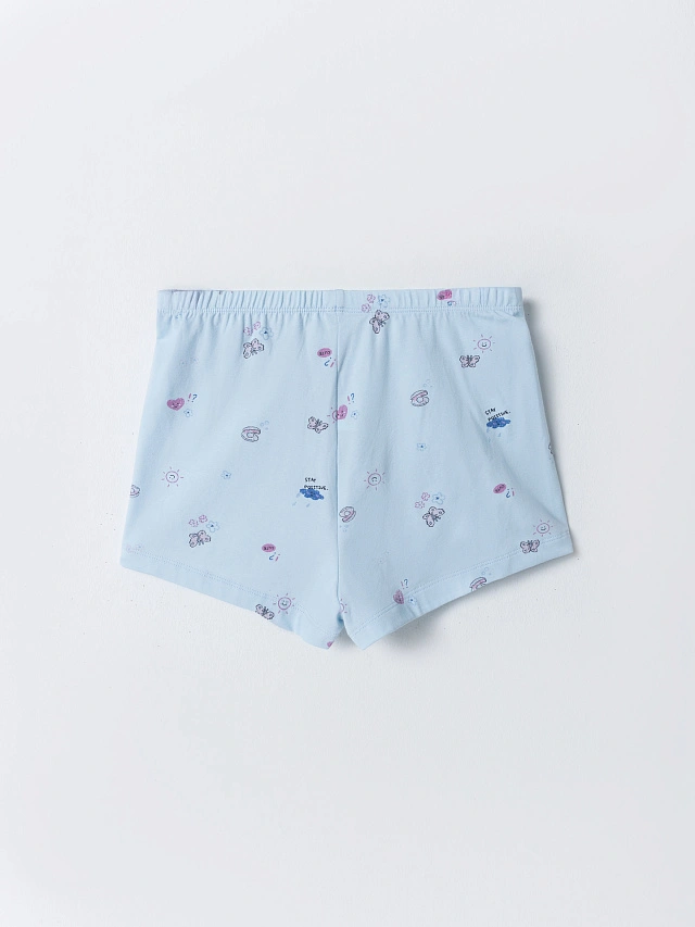 Комплект домашний женский голубой с узором - 8