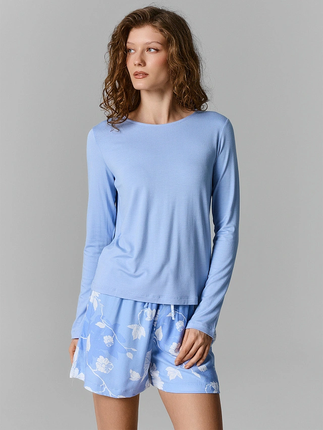 Комплект домашний женский голубой - 2