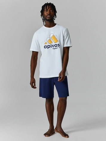 Комплект домашний мужской прямого кроя