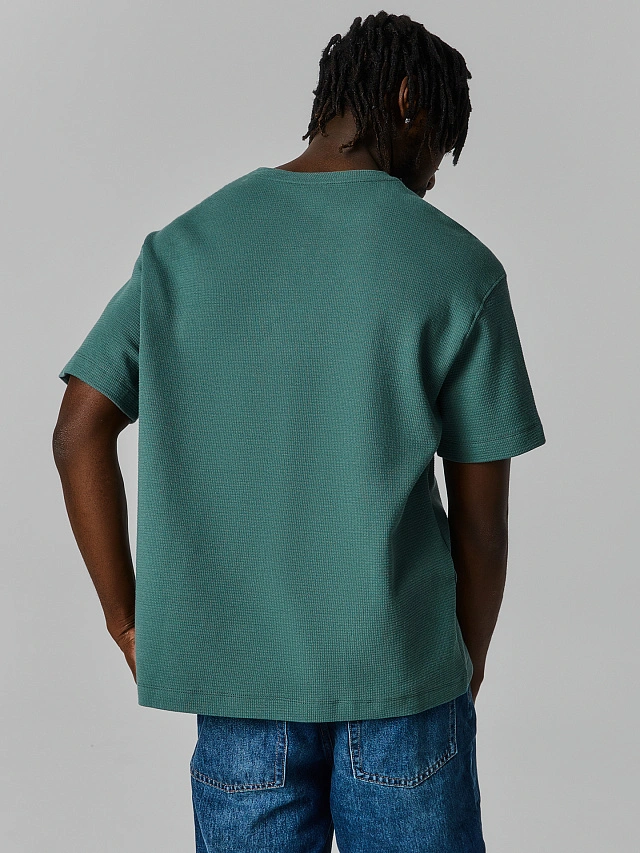 Футболка мужская прямая зеленая - 3