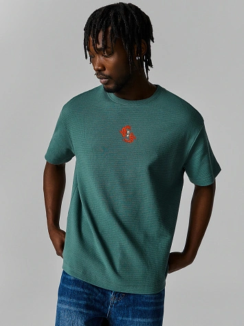 Футболка мужская прямая зеленая