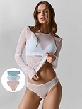 Трусы слипы женские из сетки в наборе, 3 шт
