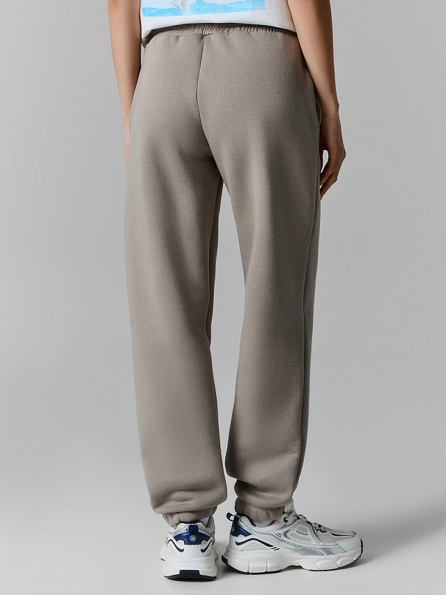 Теплые брюки женские серые с начесом - 3