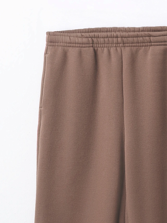 Теплые брюки женские коричневые с начесом - 7