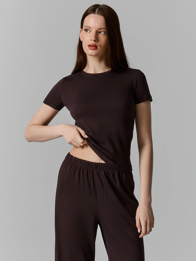 Комплект домашний женский коричневый - 2