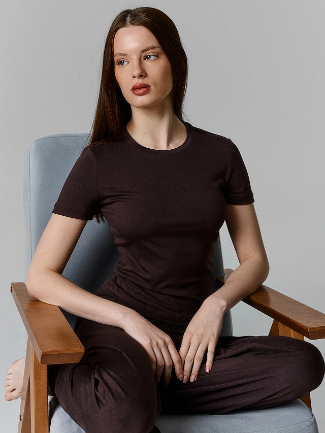 Комплект домашний женский коричневый - 4