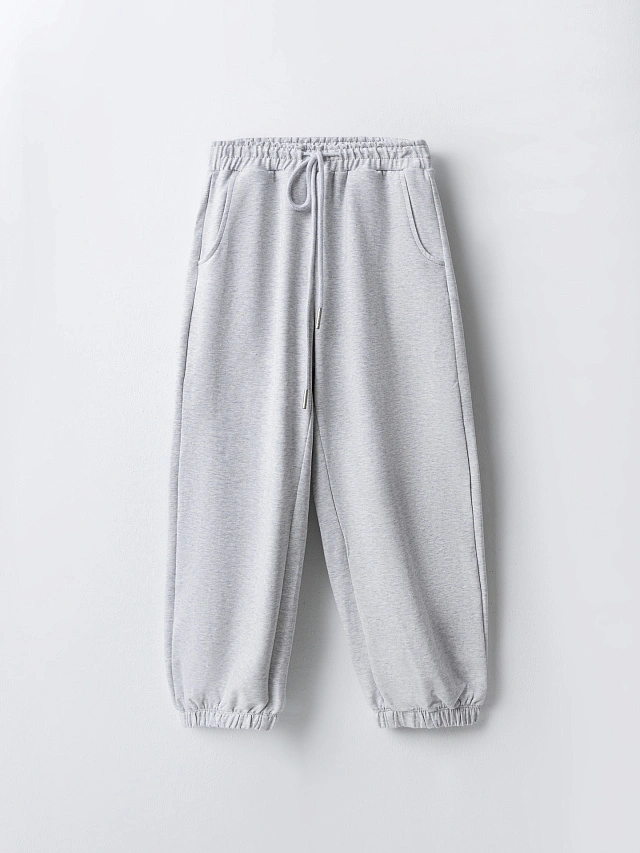 Брюки джоггеры для девочек серые - 5