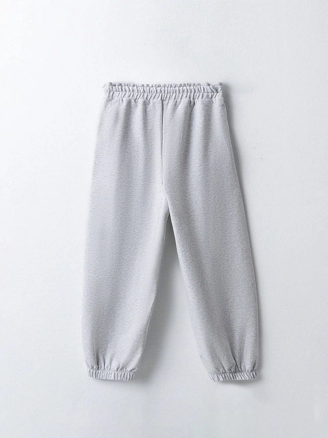 Брюки джоггеры для девочек серые - 7