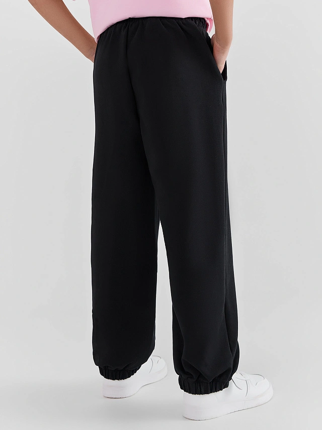 Брюки джоггеры для девочек черные - 3