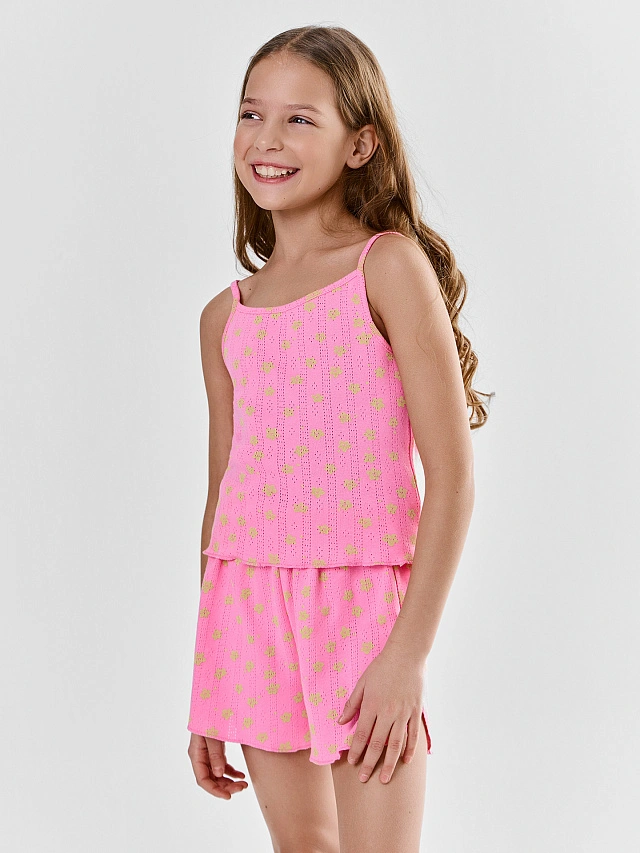 КОМПЛЕКТ ДЛЯ ДЕВОЧЕК (ТОП, ШОРТЫ) - 2