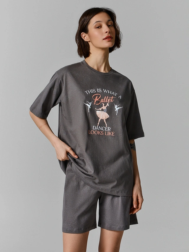 Комплект домашний женский серый - 2