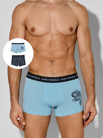 картинка Трусы боксеры мужские с принтом в наборе, 2 шт от магазина мужской одежды Mark Formelle