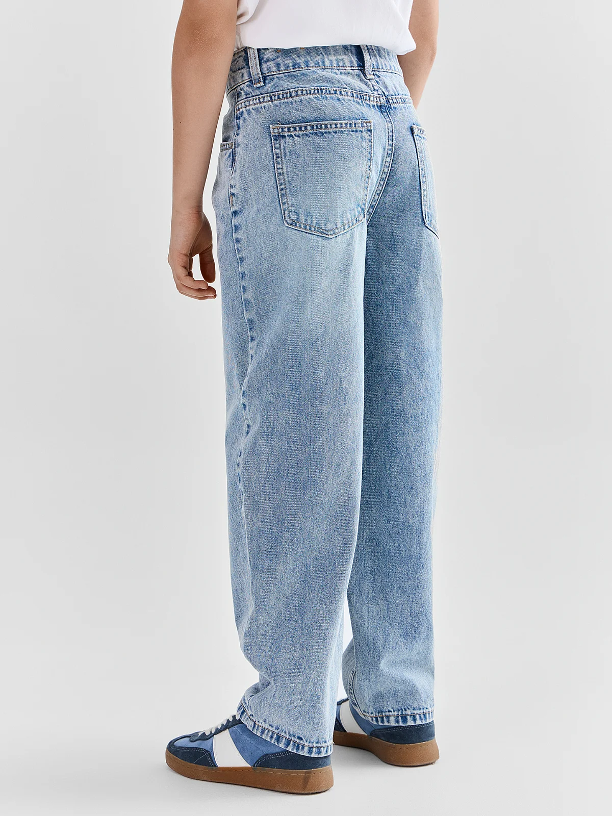 Джинсы baggy leg для мальчиков голубые - 5
