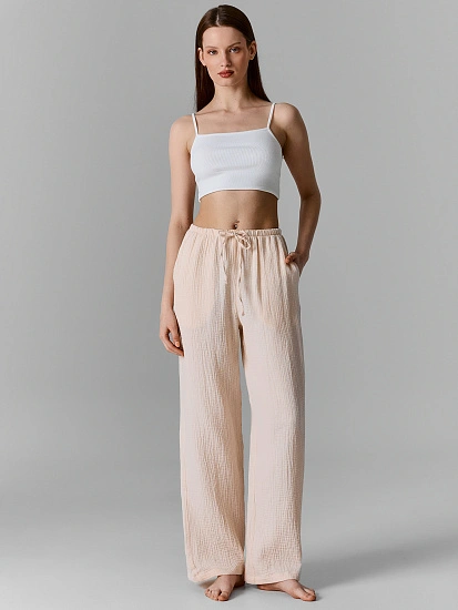 картинка Брюки домашние женские бежевые от магазина стильной одежды Mark Formelle