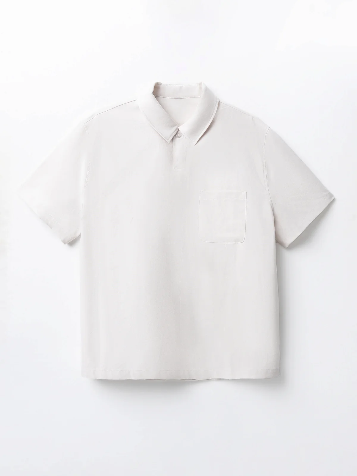 Комплект мужской белый прямого кроя льняной - 5