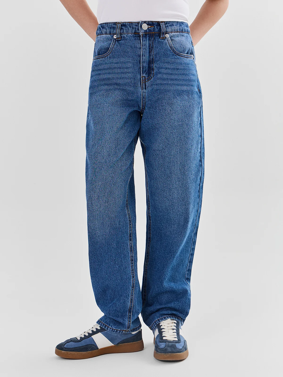 Джинсы для мальчиков Baggy relaxed fit синие - 3