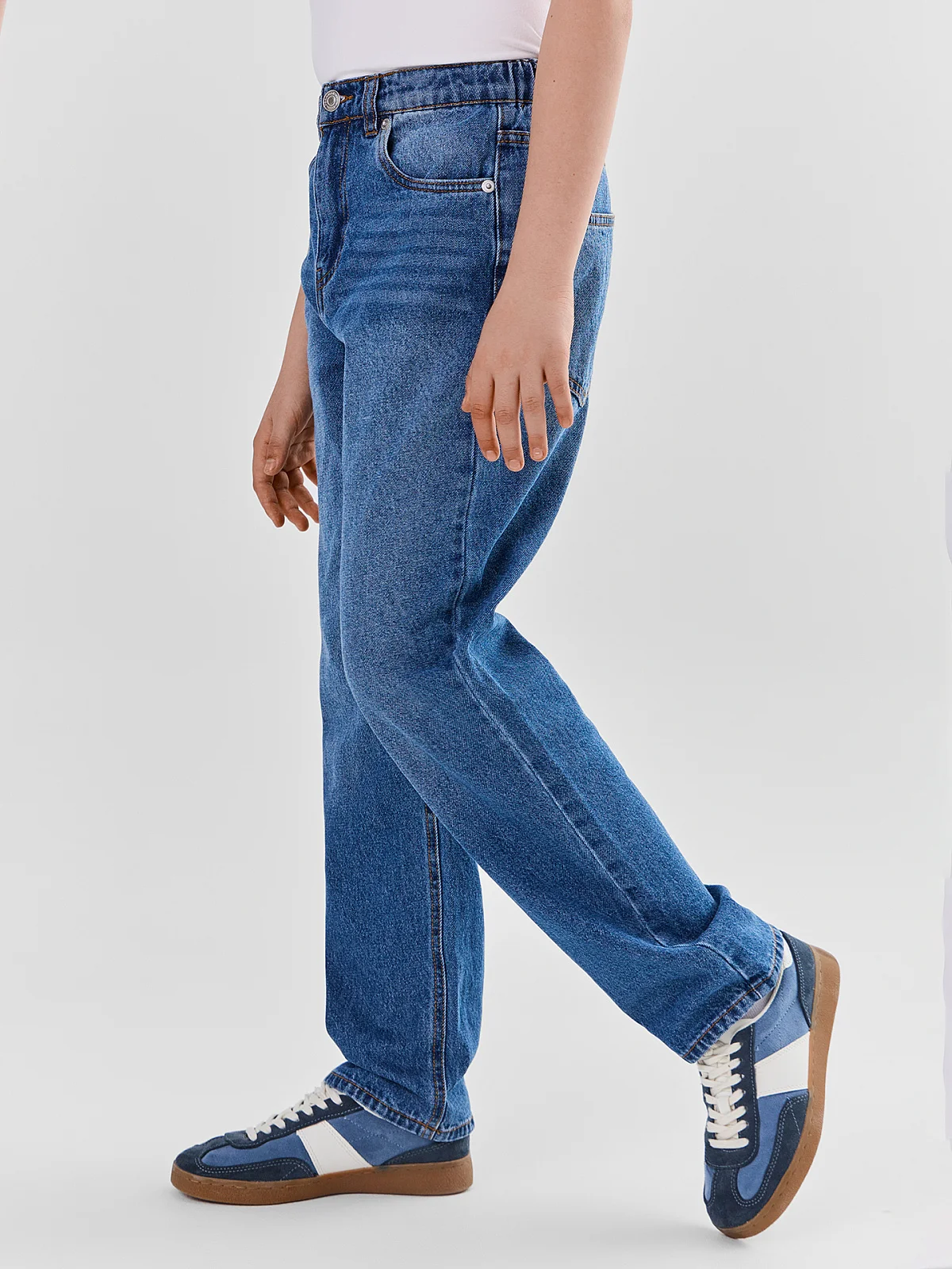 Джинсы для мальчиков Baggy relaxed fit синие - 4