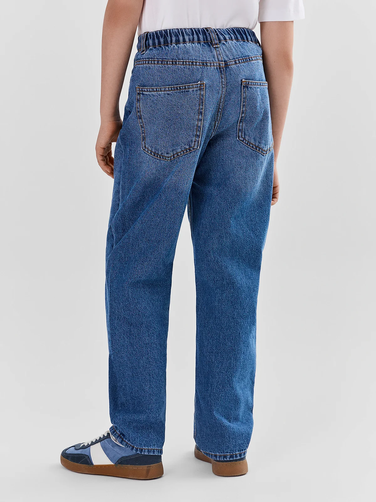 Джинсы для мальчиков Baggy relaxed fit синие - 5