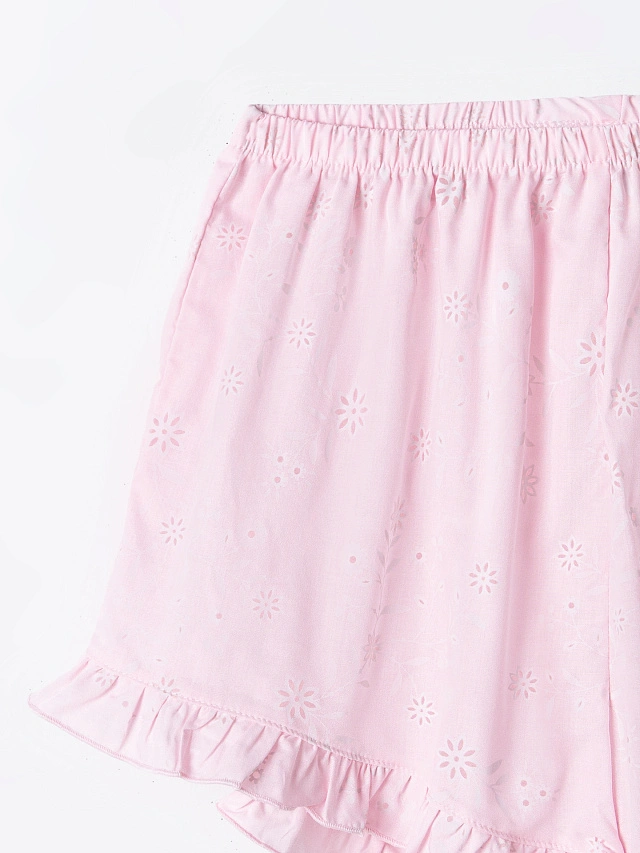 Комплект домашний женский розовый с цветочным принтом - 10