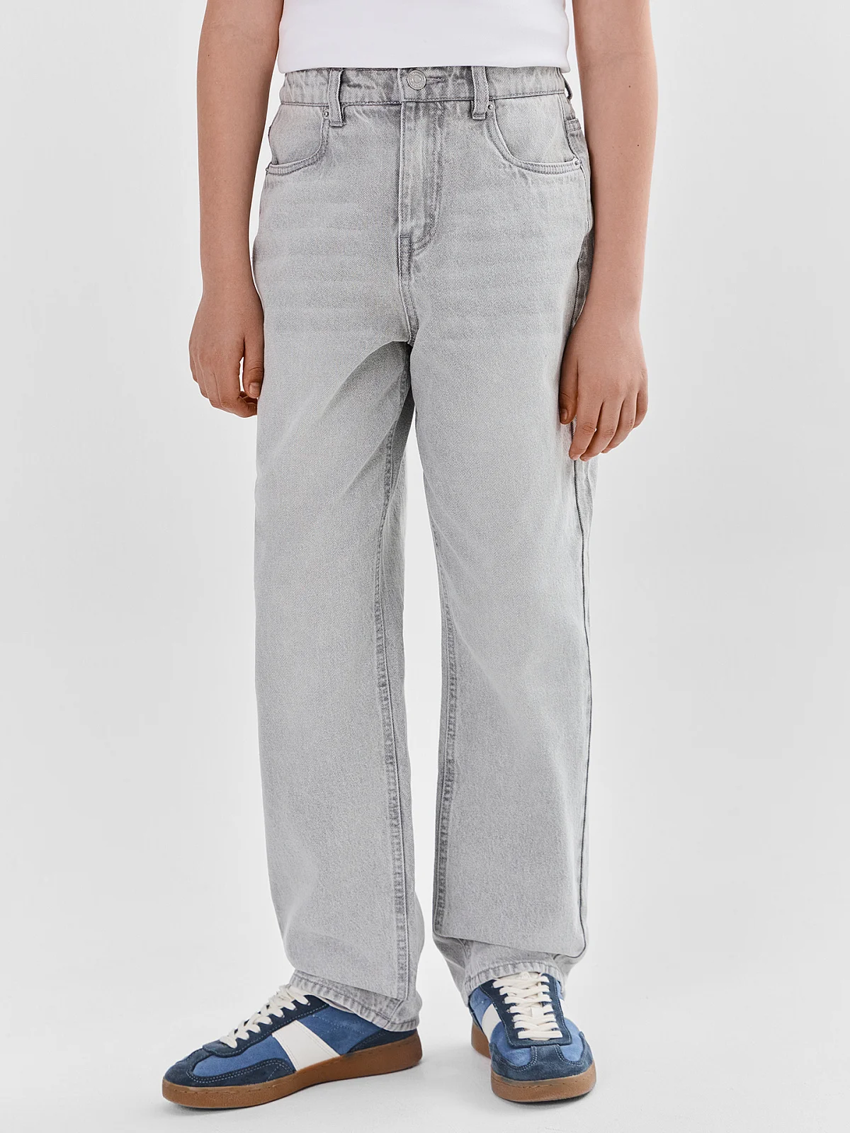 Джинсы для мальчиков Baggy relaxed fit серые - 3