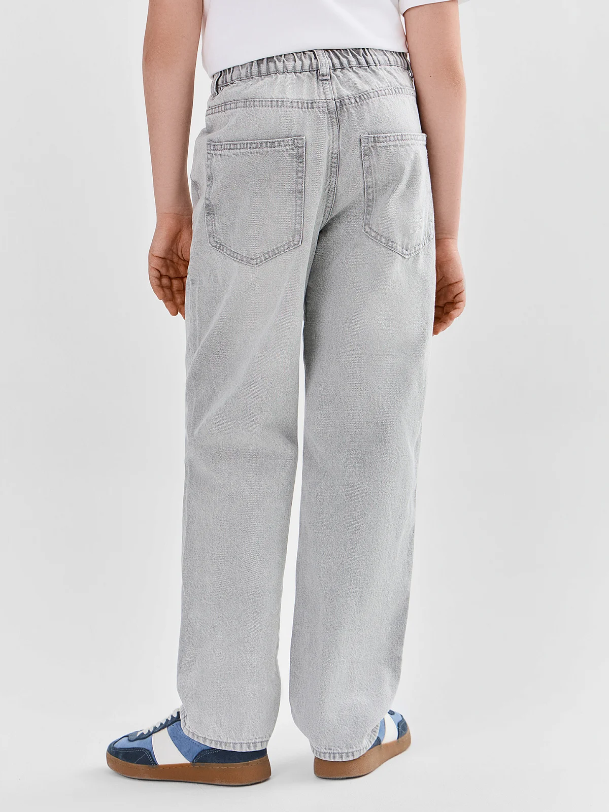 Джинсы для мальчиков Baggy relaxed fit серые - 4
