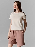 Шорты женские коричневые с эластичным поясом