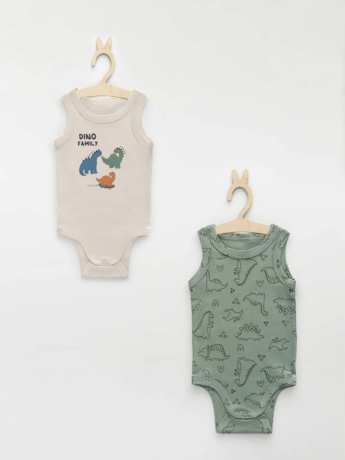 Боди детское с принтом динозавров в наборе, 2 шт - 2