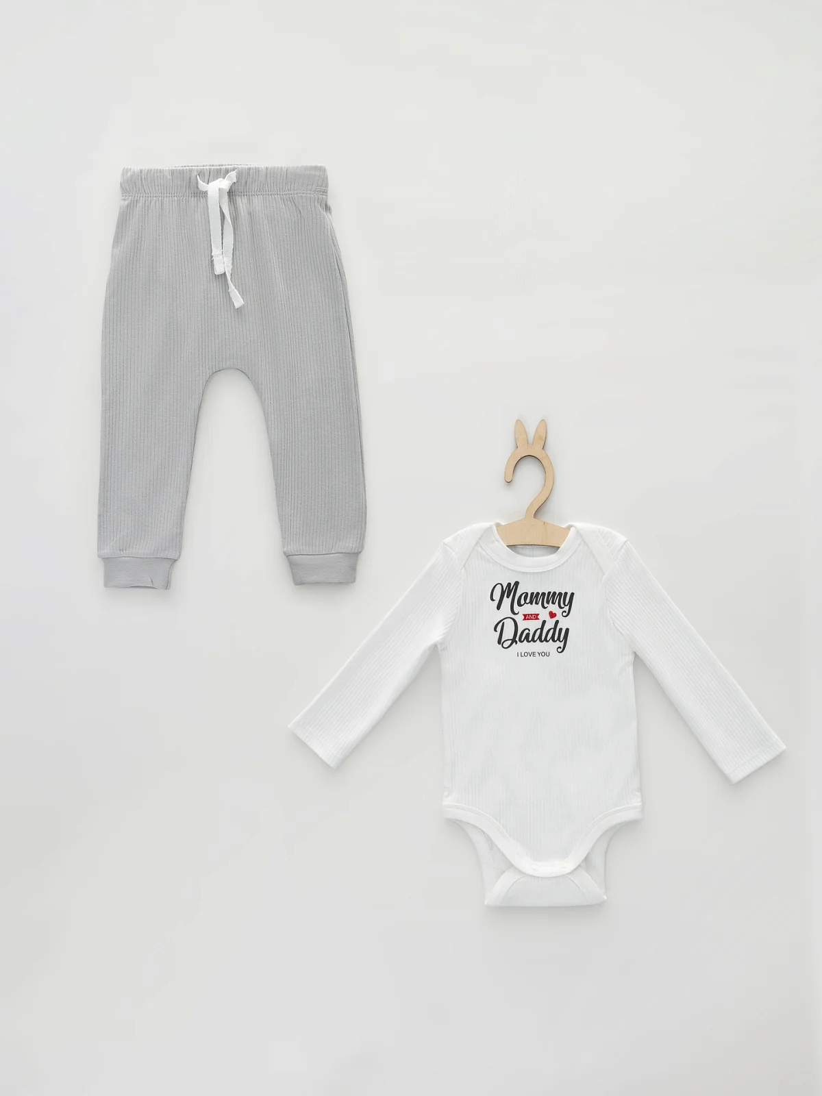 Комплект детский для малышей белый с надписью - 2