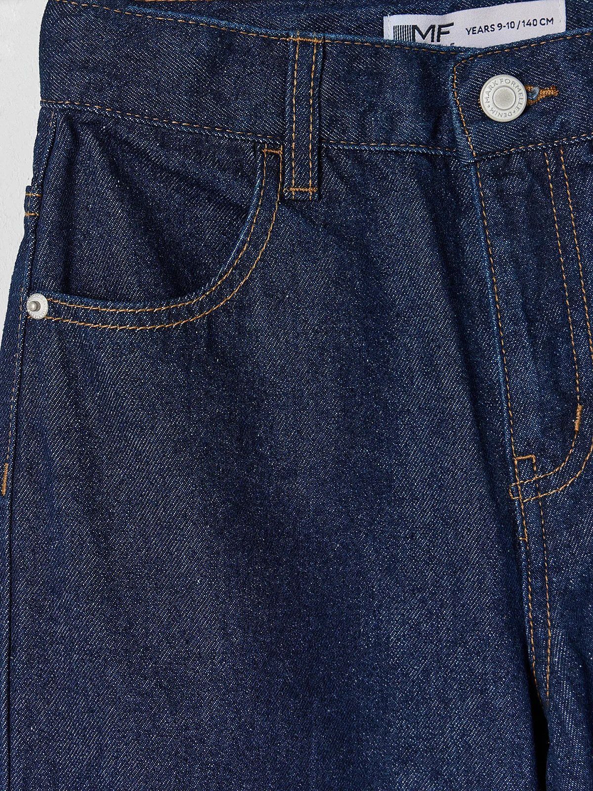 Джинсы Wide leg для девочек синие - 7
