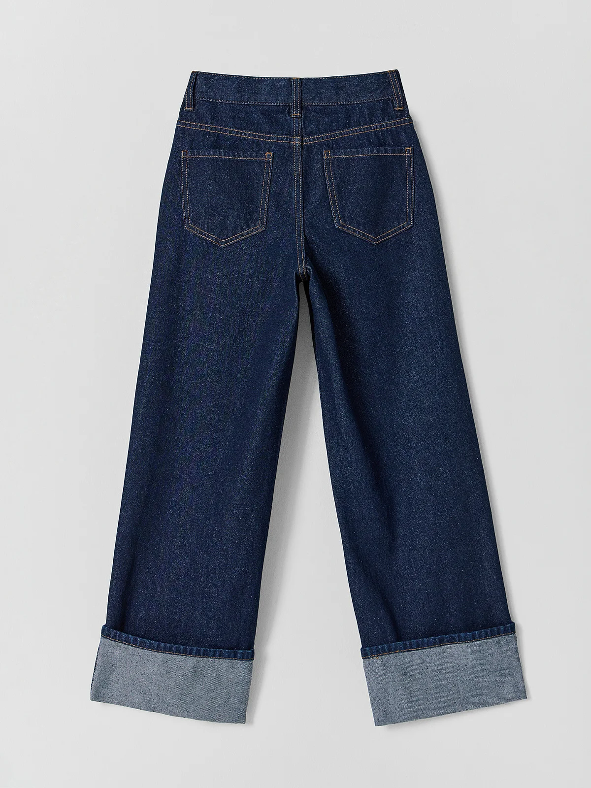 Джинсы Wide leg для девочек синие - 9