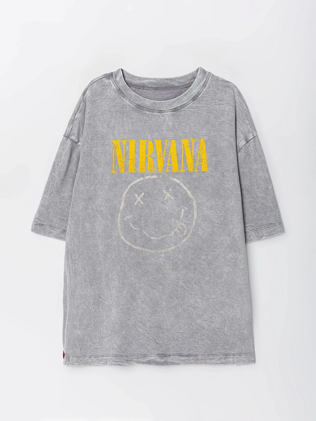 Футболка мужская серая "Nirvana" - 4