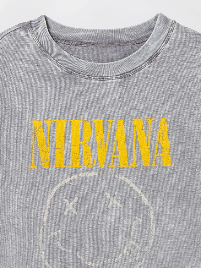 Футболка мужская серая "Nirvana" - 5