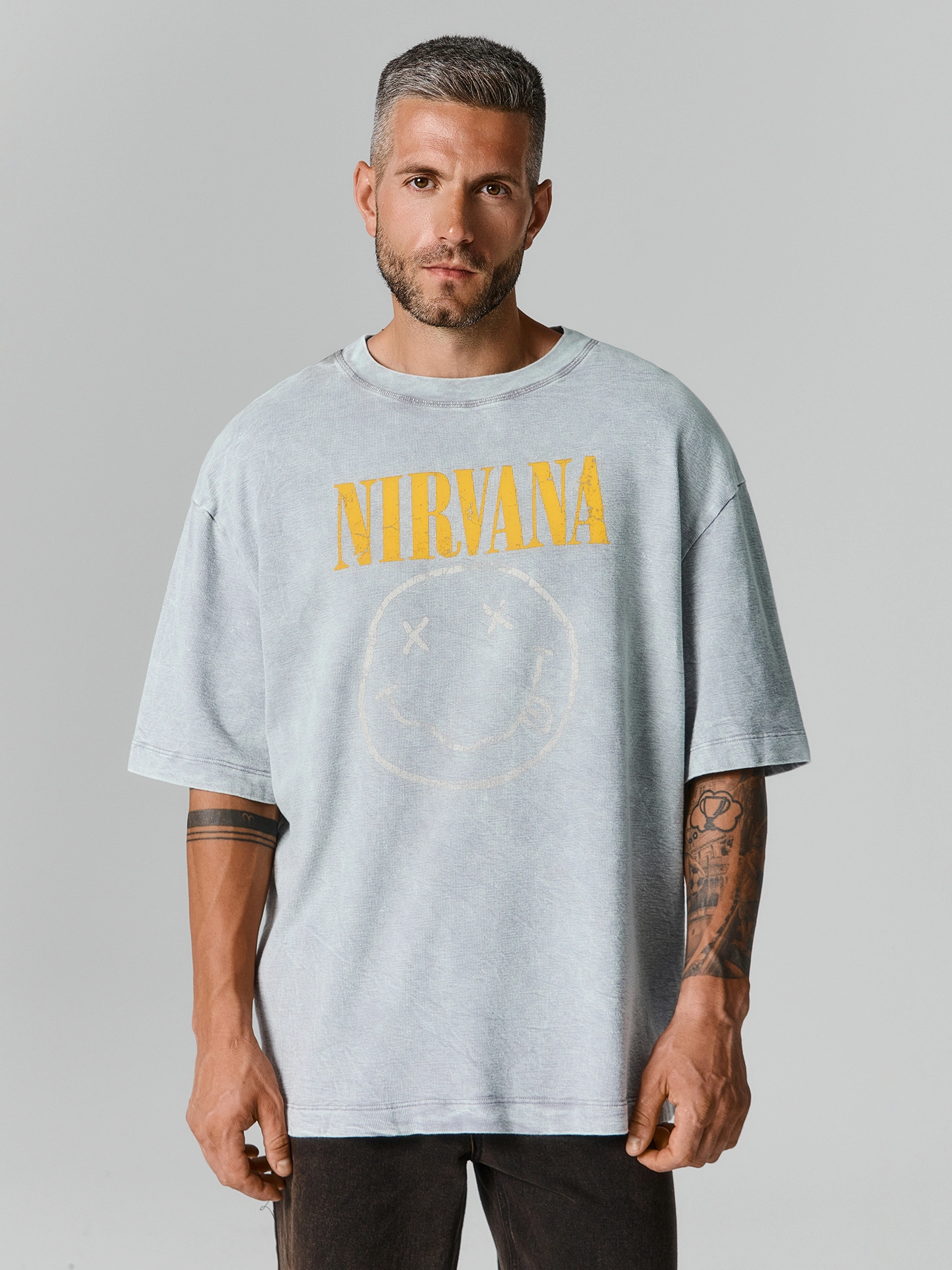 Футболка мужская серая "Nirvana"