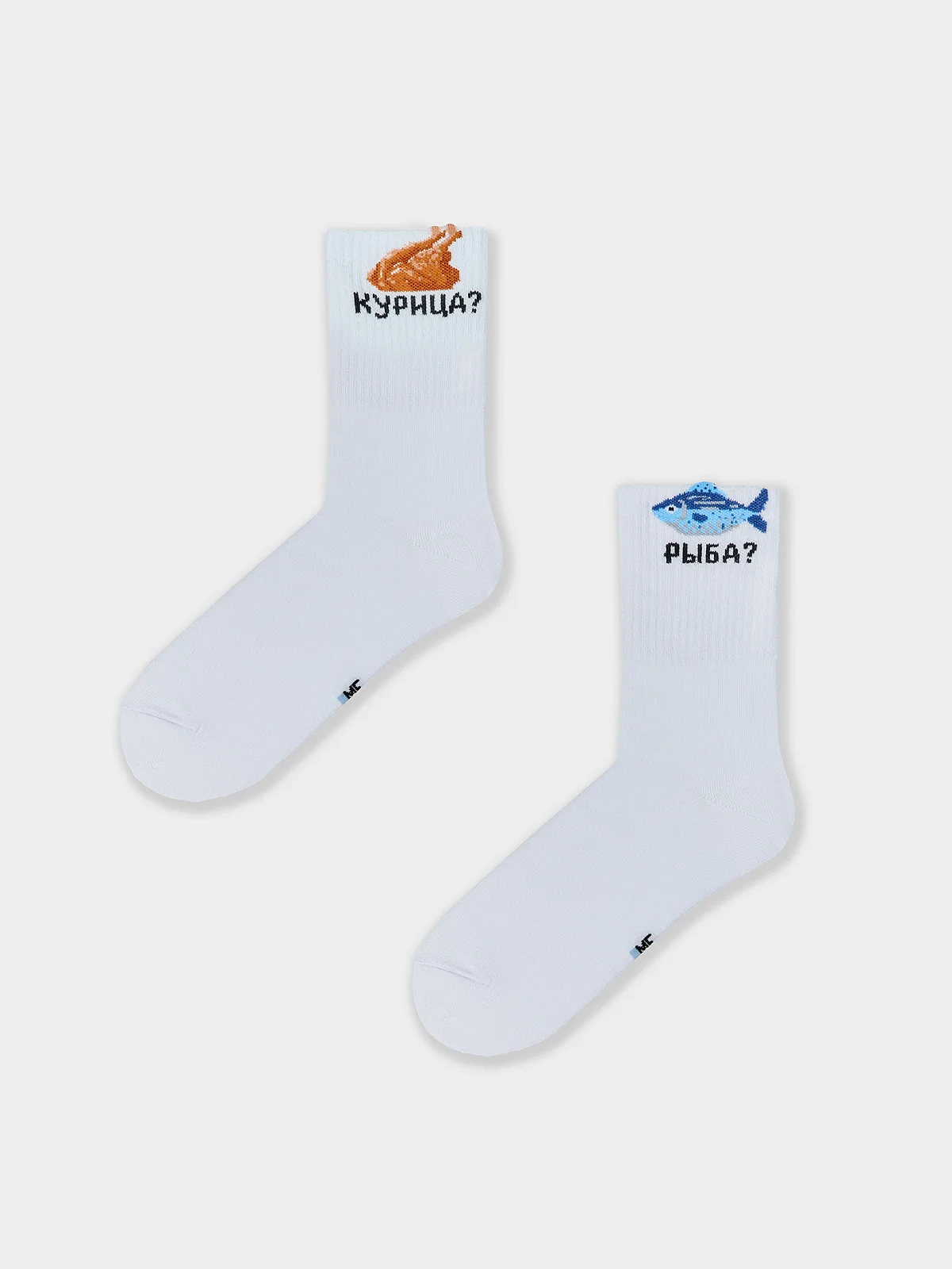 Носки унисекс белые с надписью