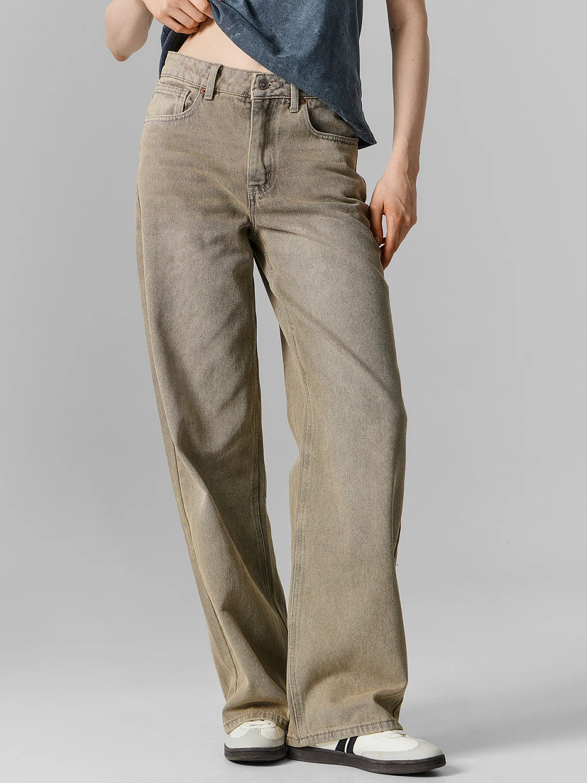 Джинсы женские Baggy fit серые