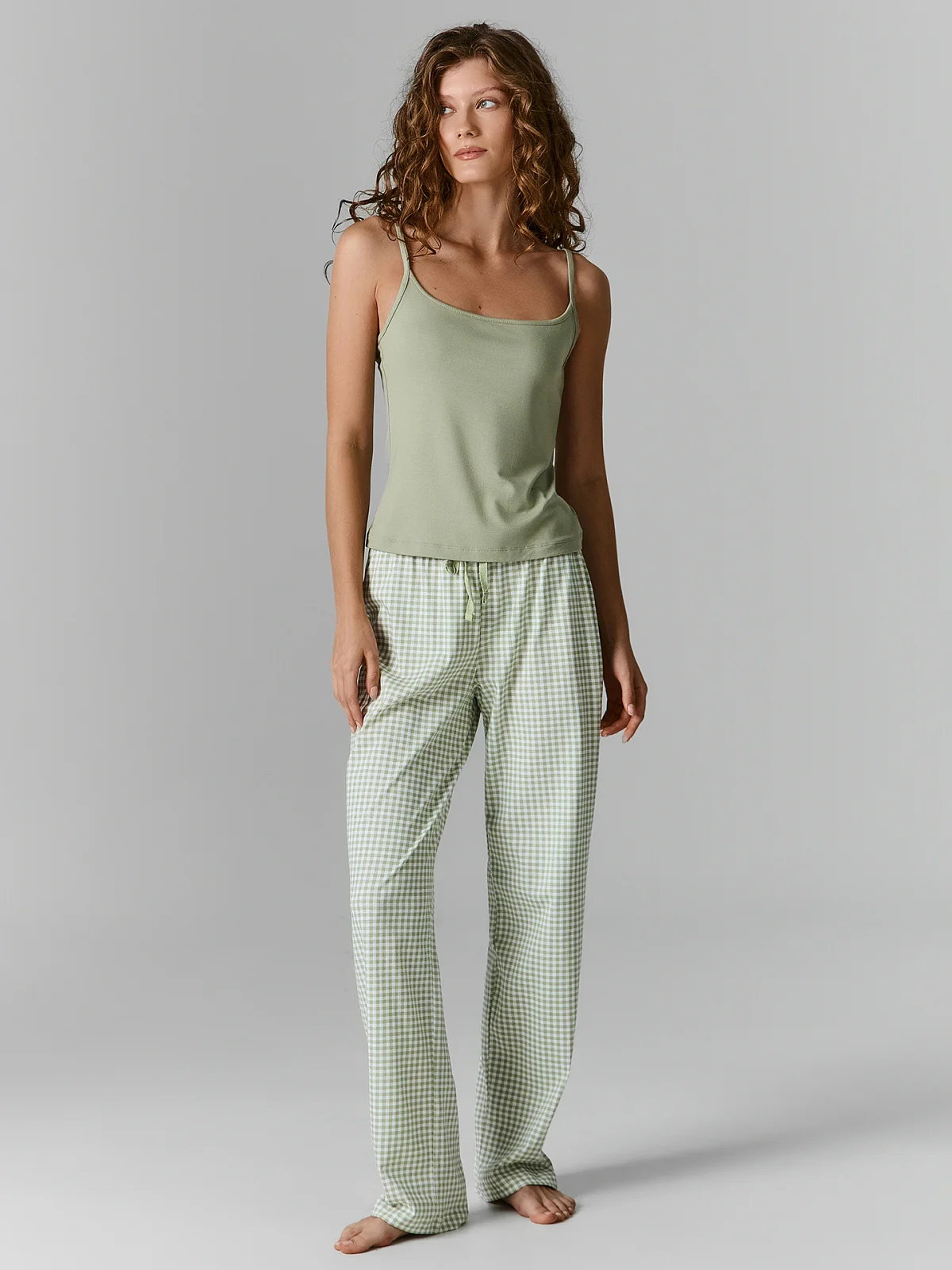 Топ домашний женский зеленый - 4