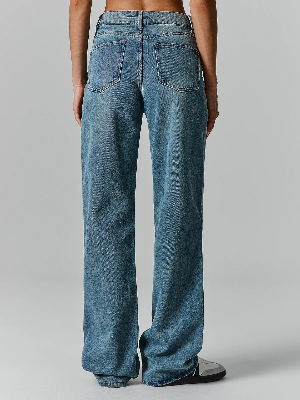 Джинсы Straight fit женские голубые