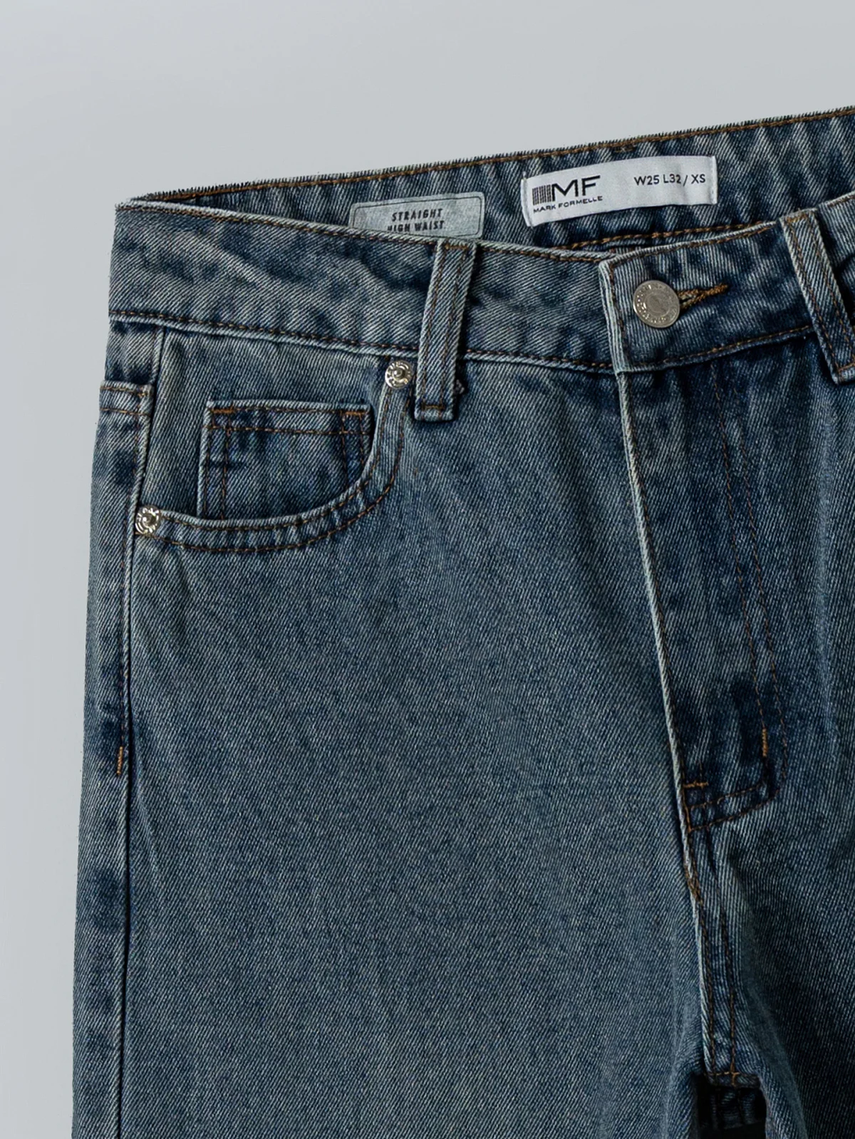 Джинсы Straight fit женские голубые