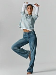 Джинсы Straight fit женские голубые