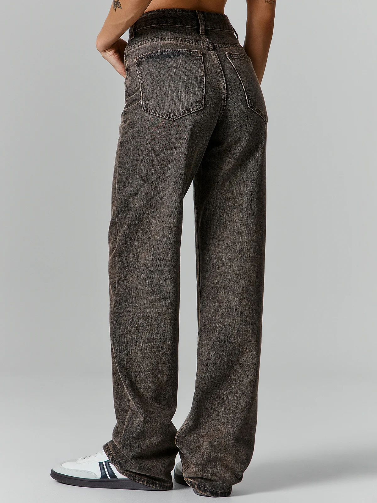 Джинсы Straight fit женские серые